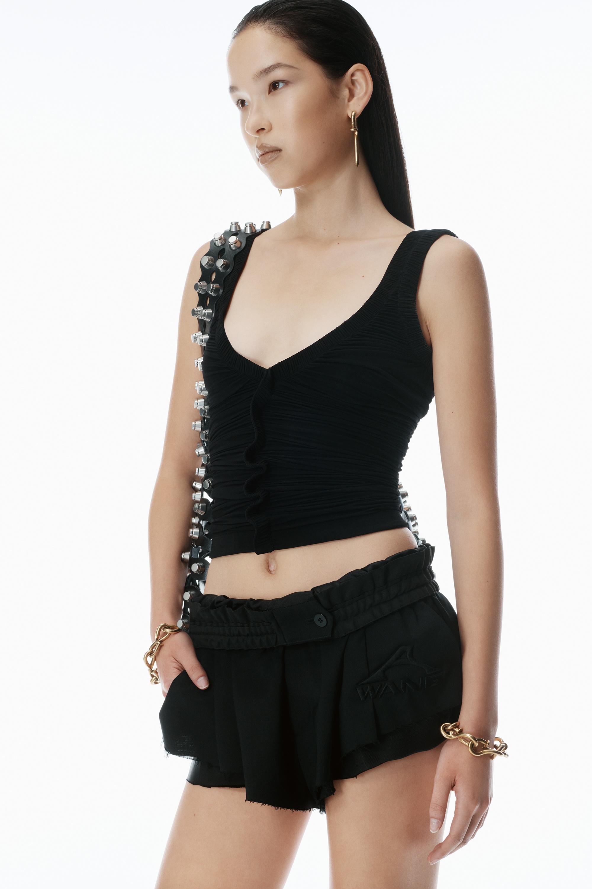 Sheer Ruched Tank Top - 3