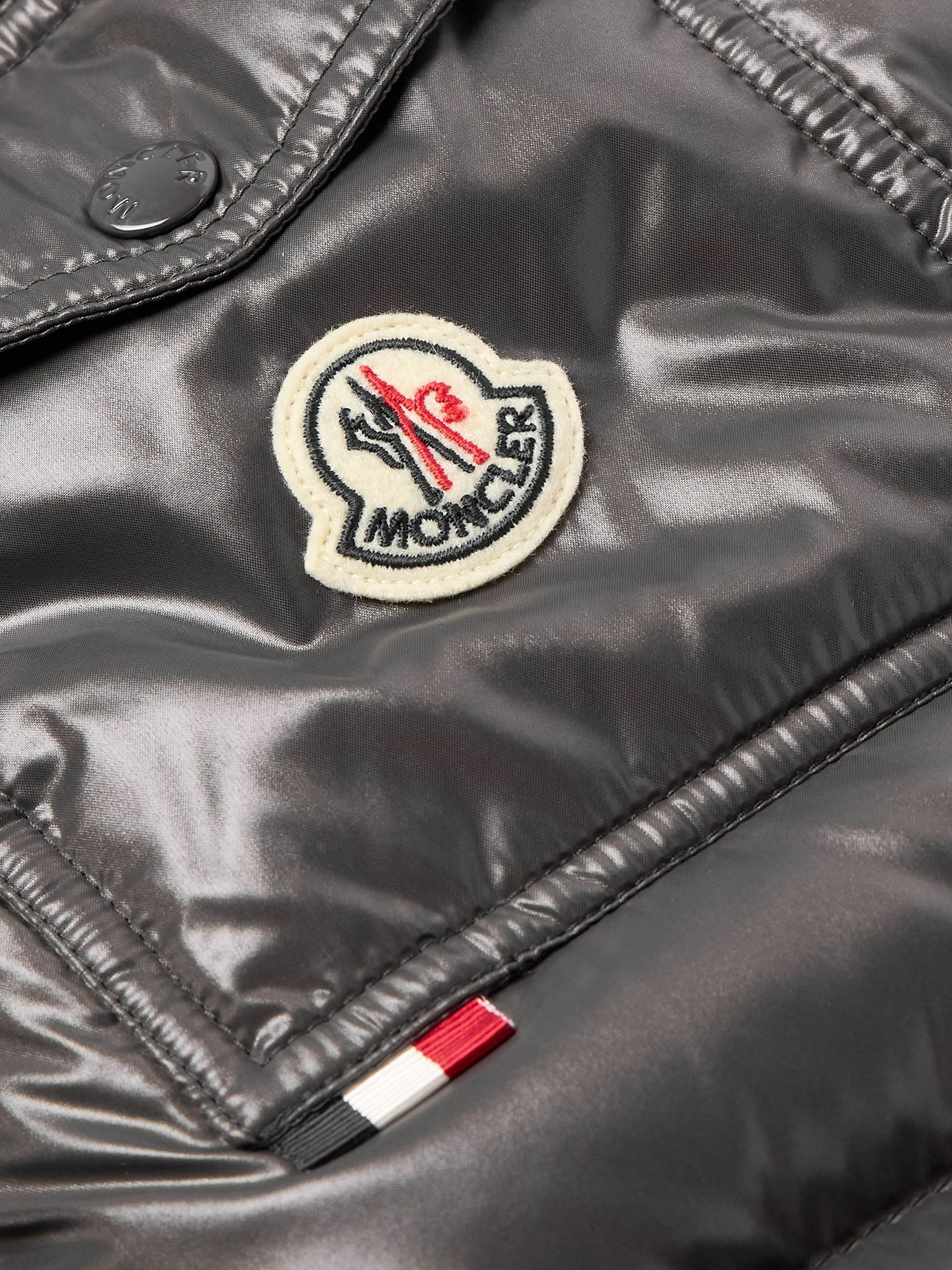Maljasset Slim-Fit Quilted Lacquered-Nylon Hooded Down Jacket Gray - 5