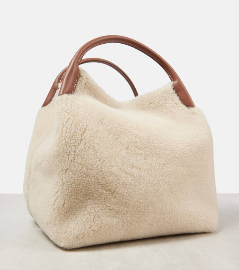Bale Large faux shearling bucket bag 4