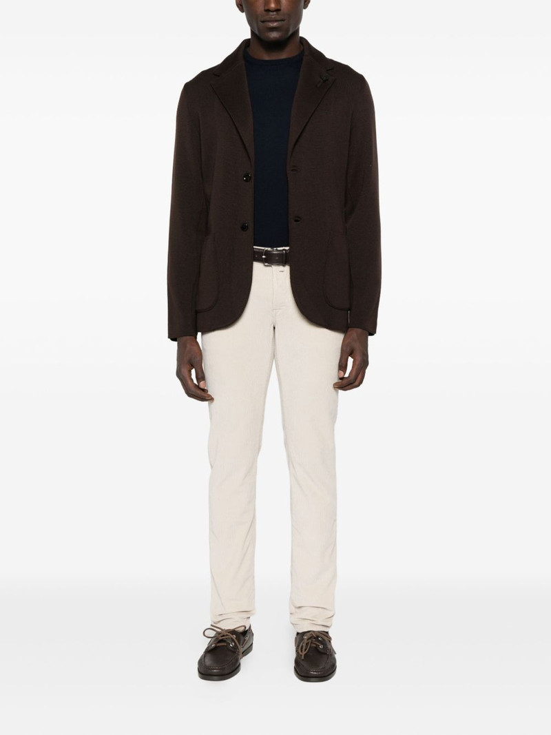 LARDINI patch-pocket wool blazer outlook