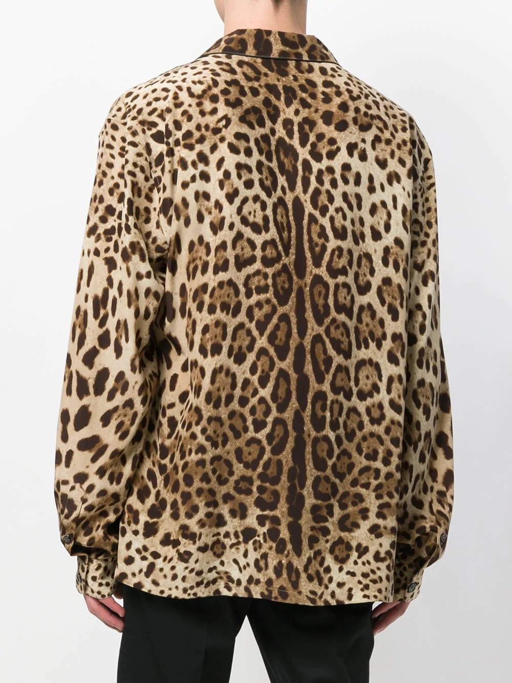 leopard print pyjama shirt - 4