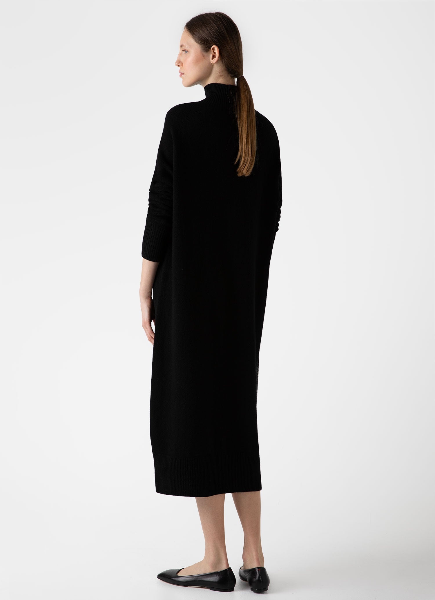 Lambswool Funnel Neck Dress - 4