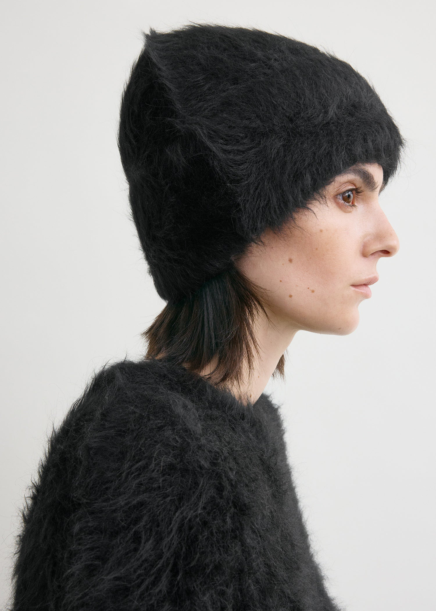 Alpaca knit beanie black - 3