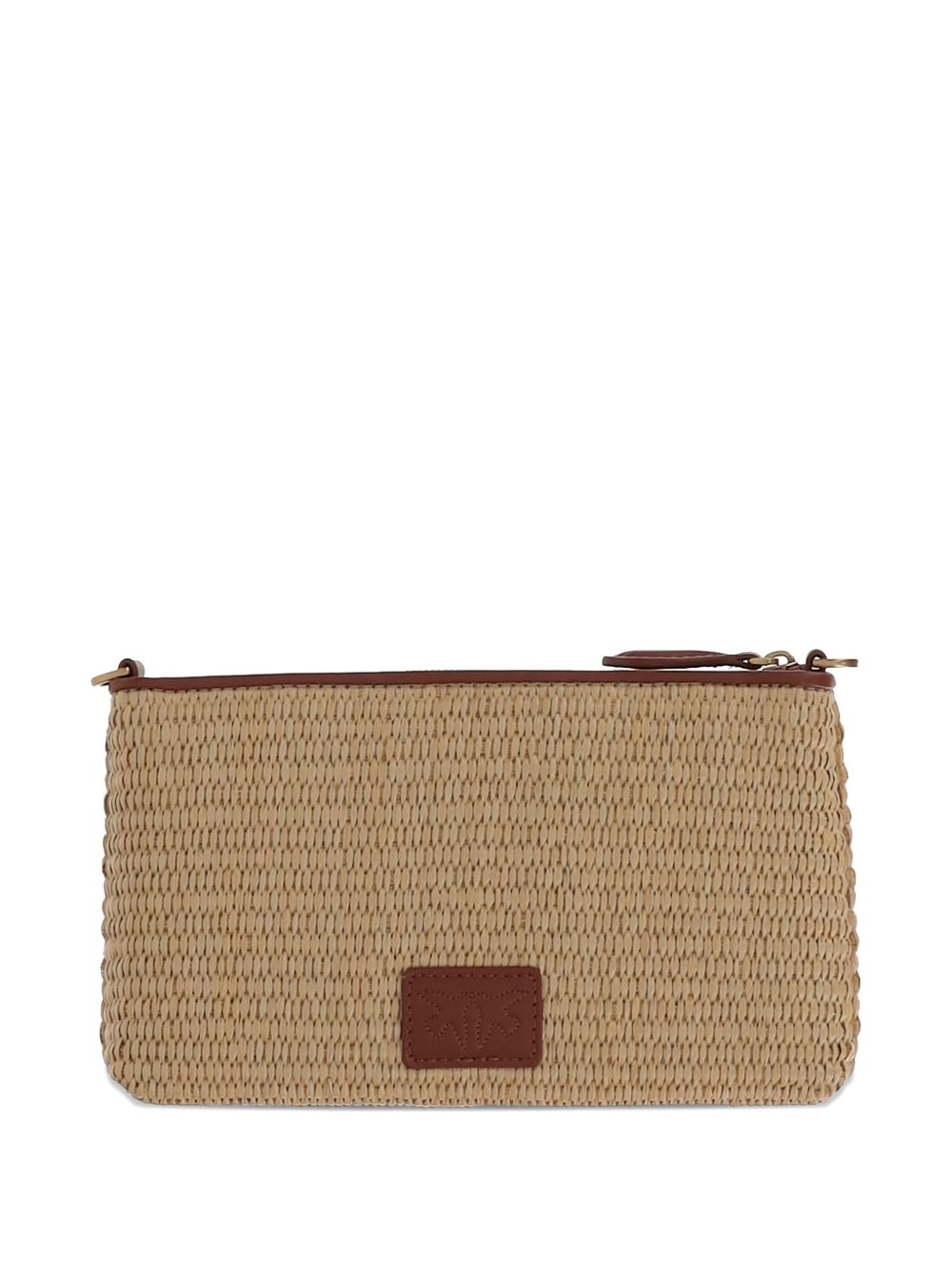 logo-patch clutch bag - 1