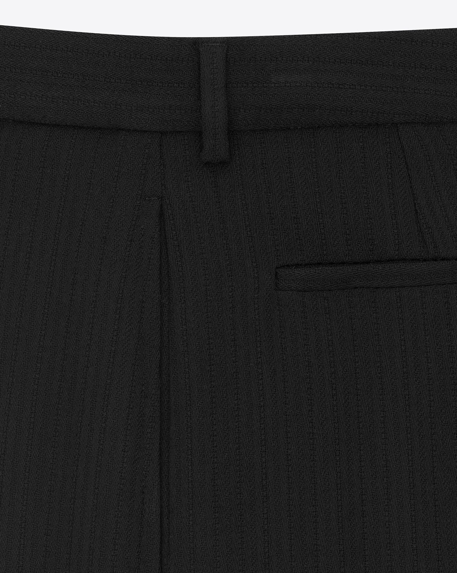 wide-leg pants in striped wool - 4