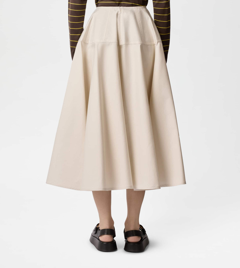 SKIRT IN COTTON AND SILK - WHITE 4