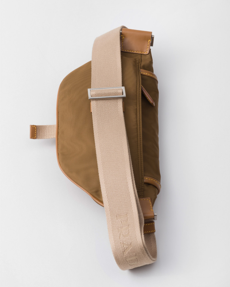 Re-Nylon and leather shoulder bag 3