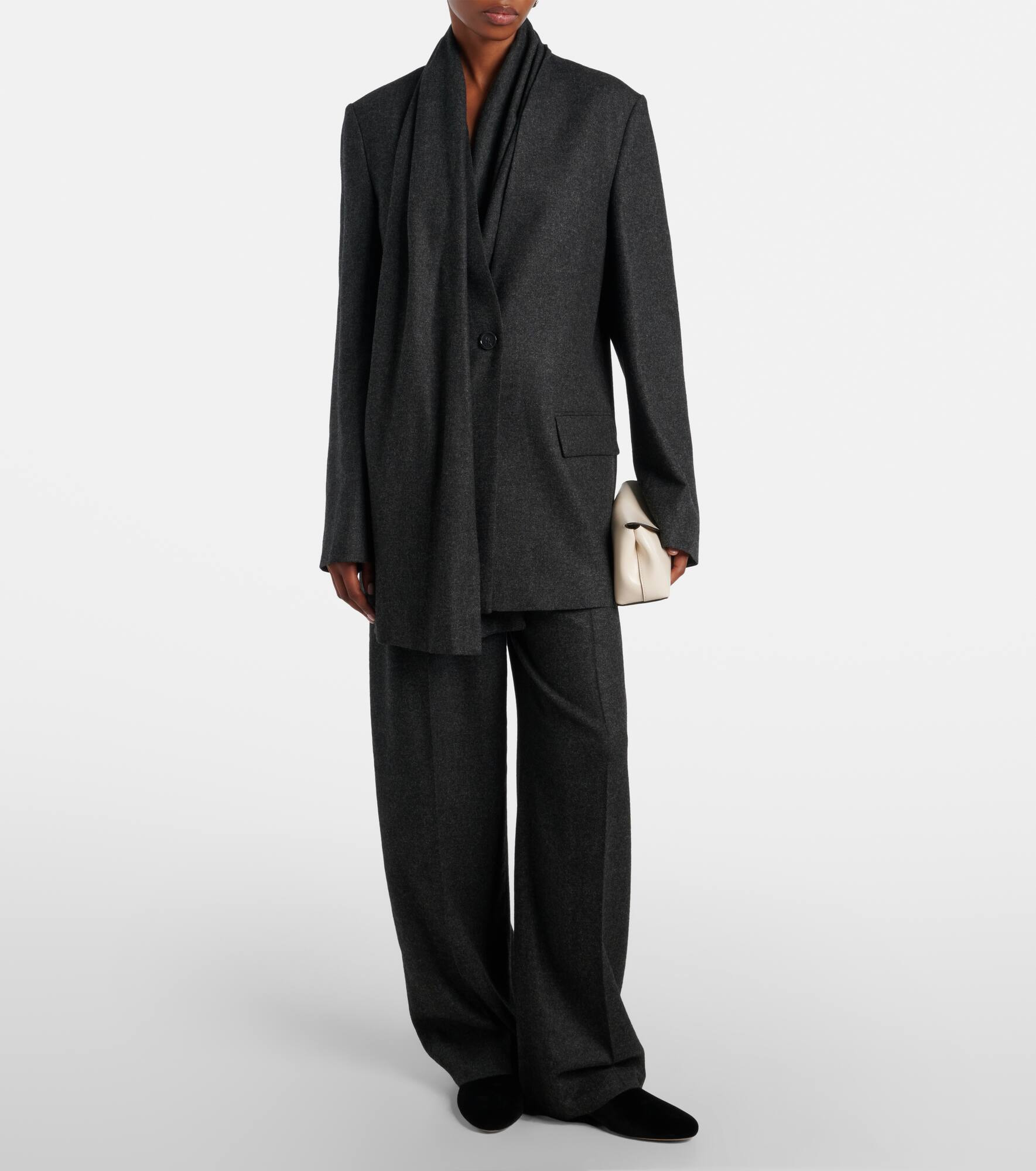 High-rise flannel wide-leg pants - 2