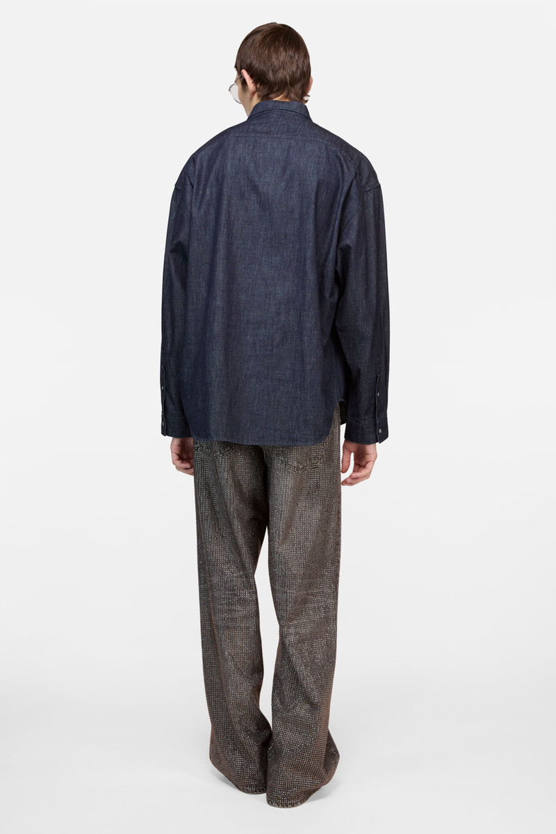 Denim button-up - Mid blue 3