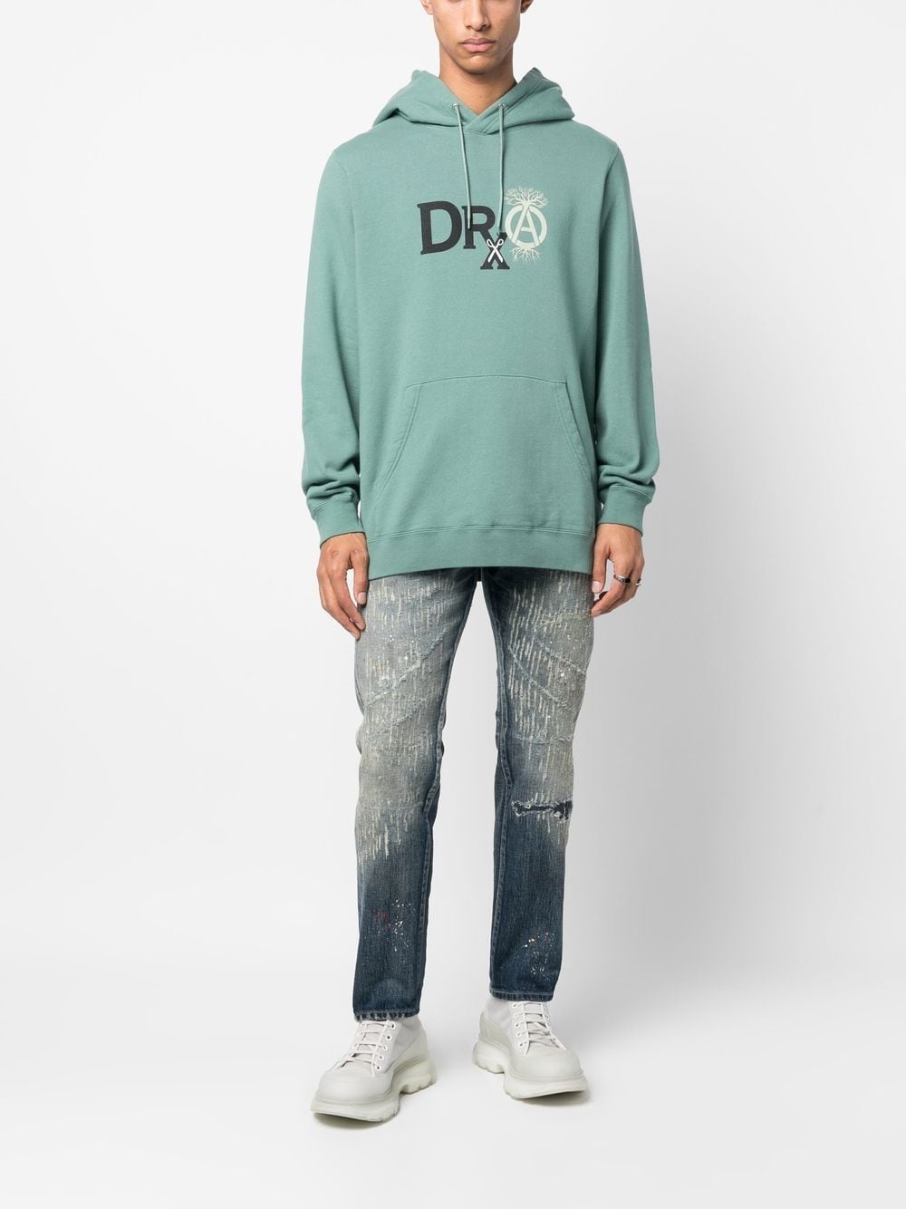 x DRXSRL logo-print detail hoodie - 2