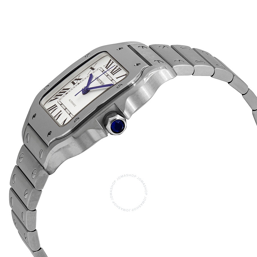 Cartier Santos Medium Model Silvered Opaline Dial Men's Watch WSSA0029 - 2