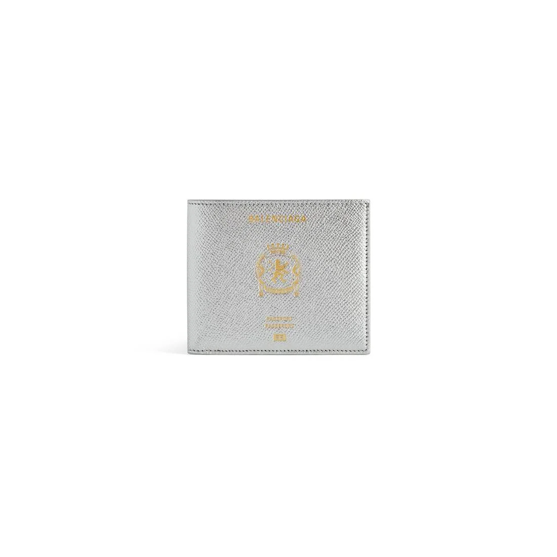 Men's Passport Square Folded Wallet in Silver - 1