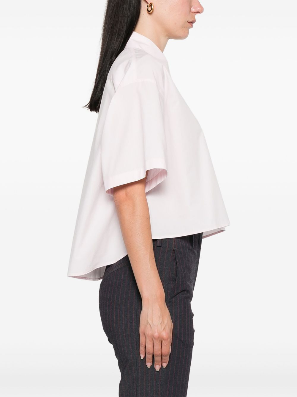 logo-patch cotton shirt - 3