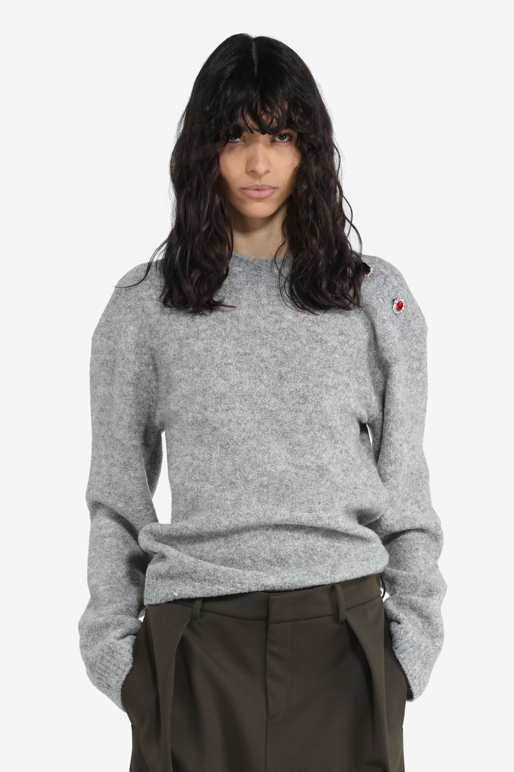 CRYSTAL-EMBELLISHED SWEATER - 1
