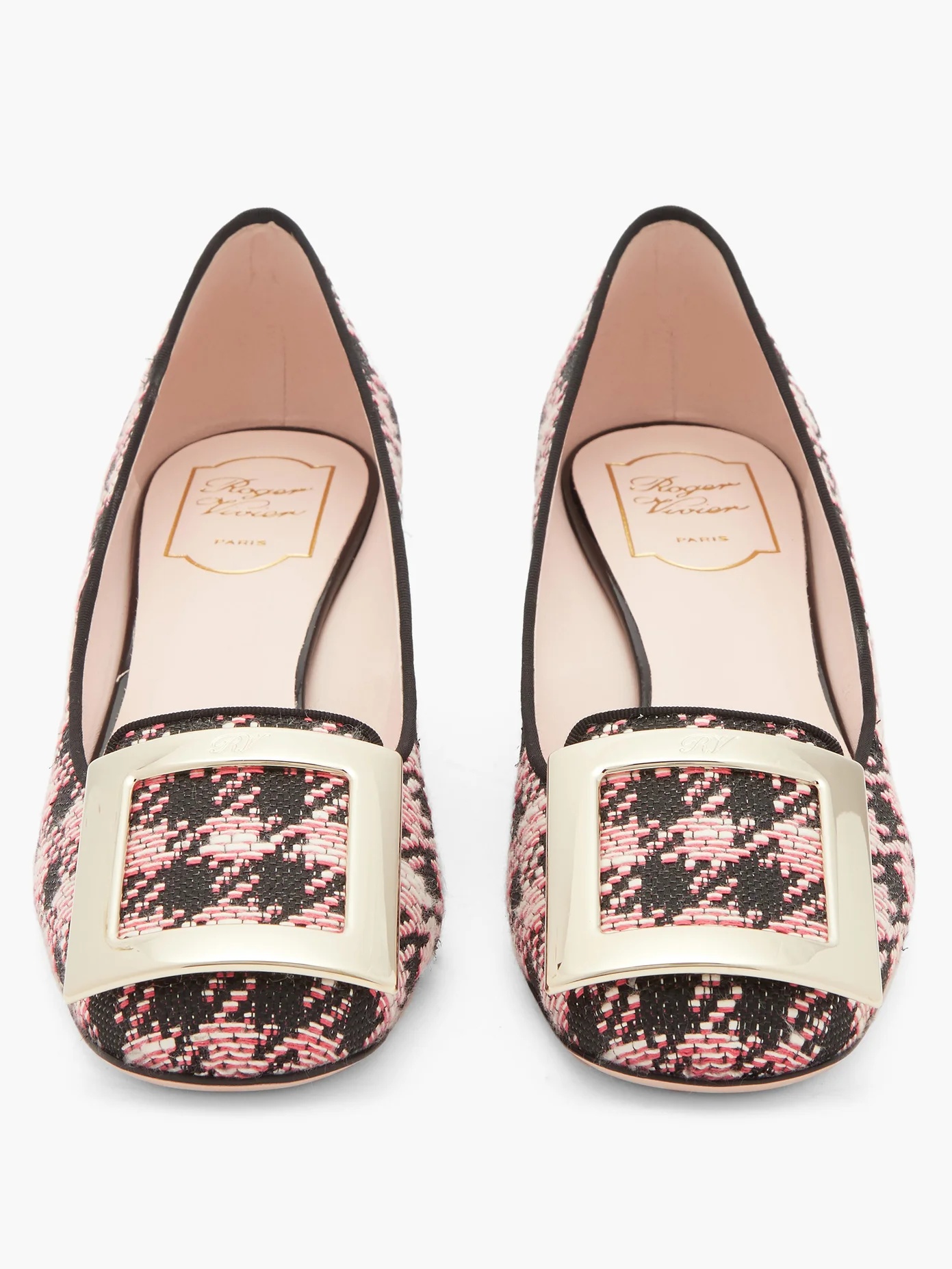 Très Vivier buckled tweed pumps - 5