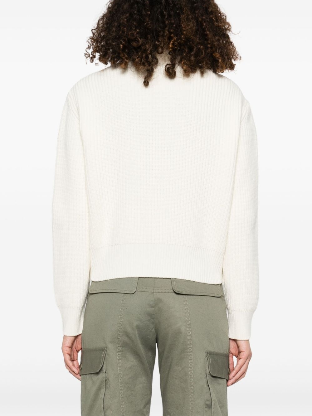 knitted-panels jacket - 4