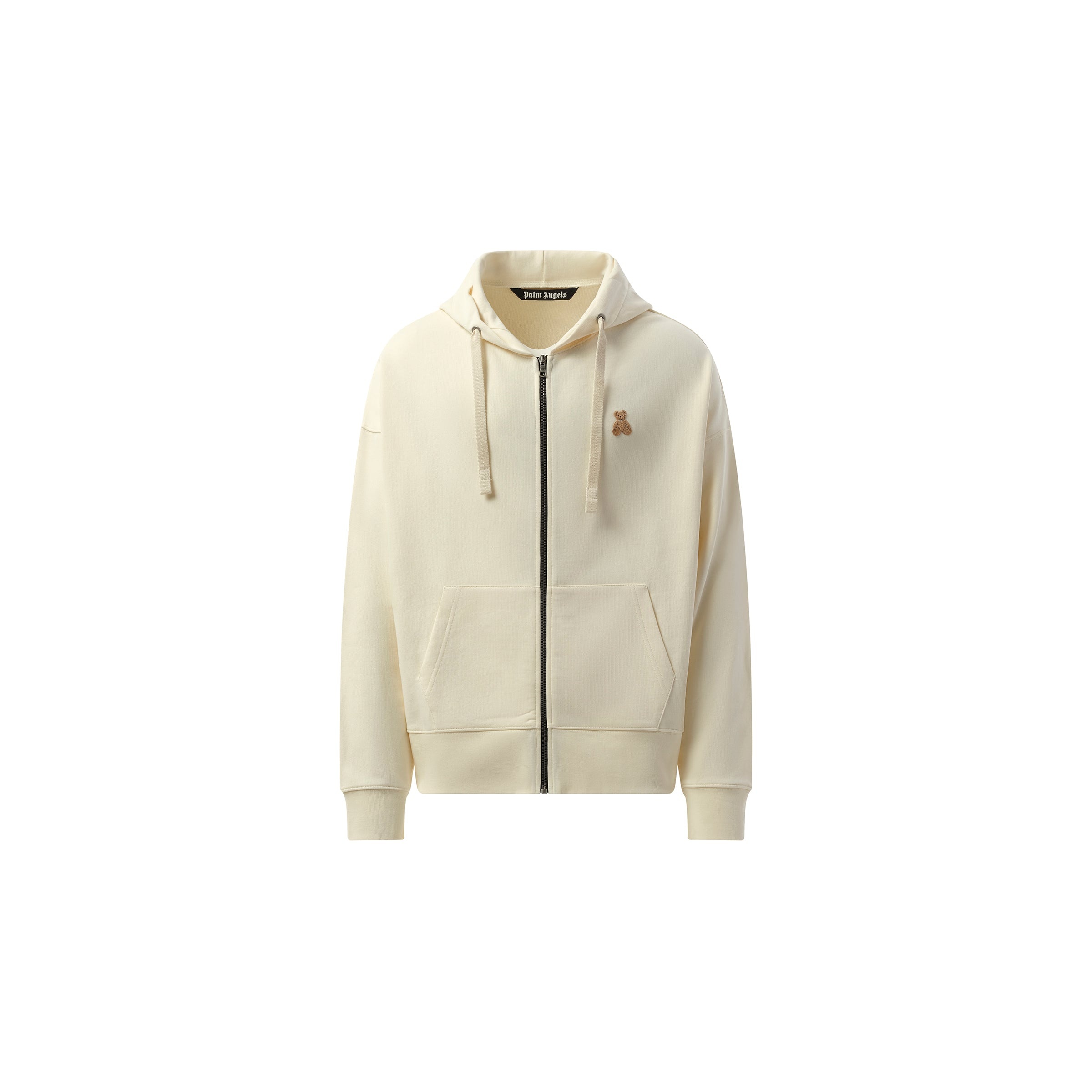 Bear in Mind Zip Hoodie in Off White/Brown - 2