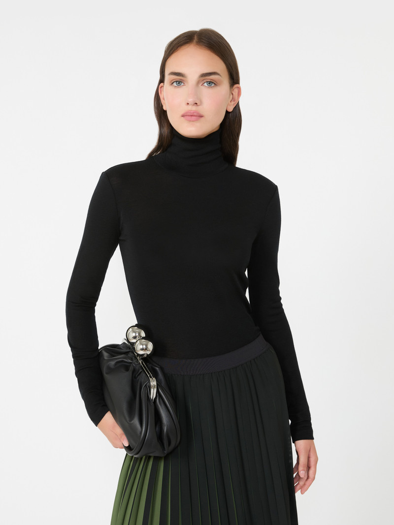 TESEO Wool and silk gauze turtleneck 5