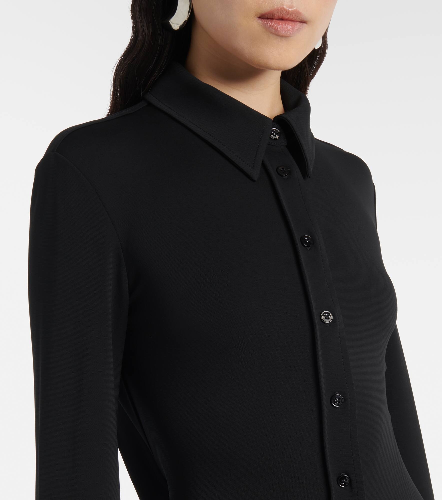 Jersey crêpe shirt dress - 4