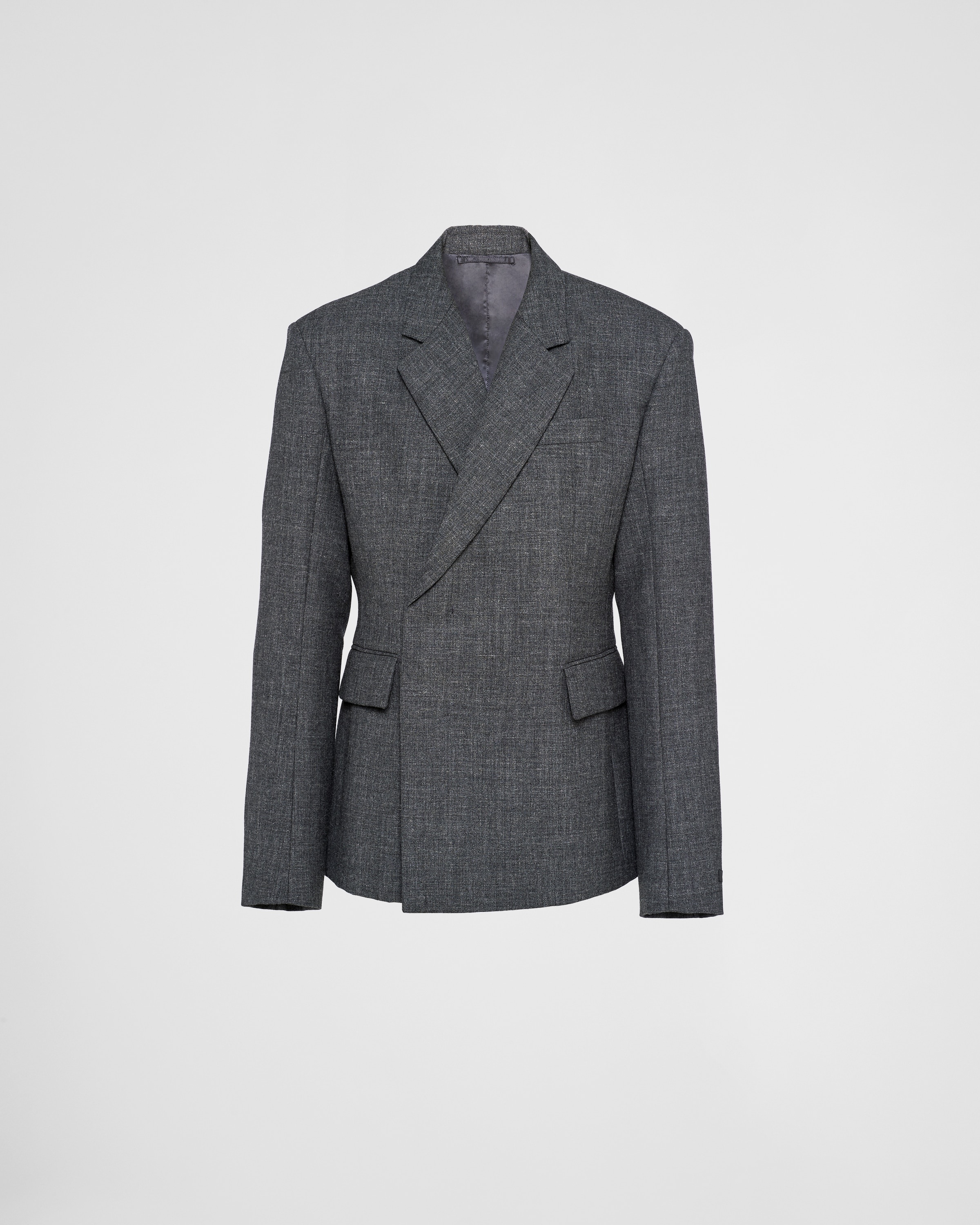 Double-breasted wool jacket - 1