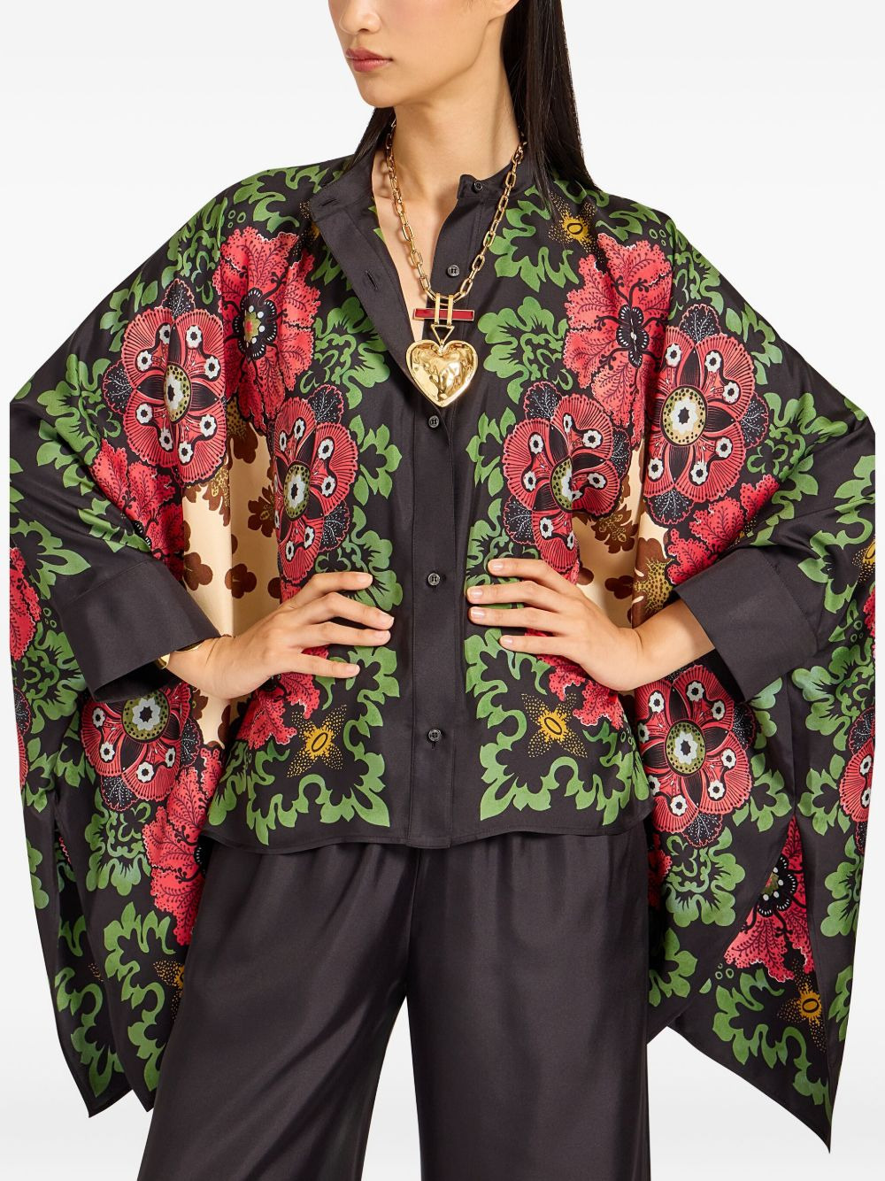 floral-print blouse - 2