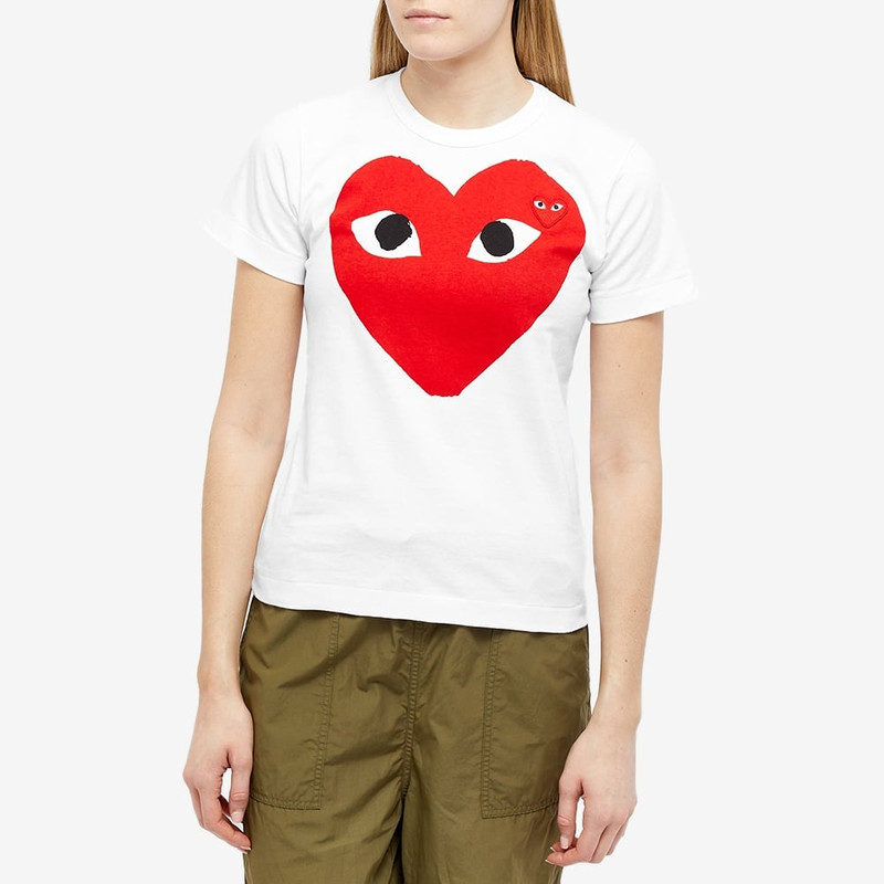 Comme des Garçons PLAY Comme des Garcons Play Women's Double Heart Logo T-Shirt outlook