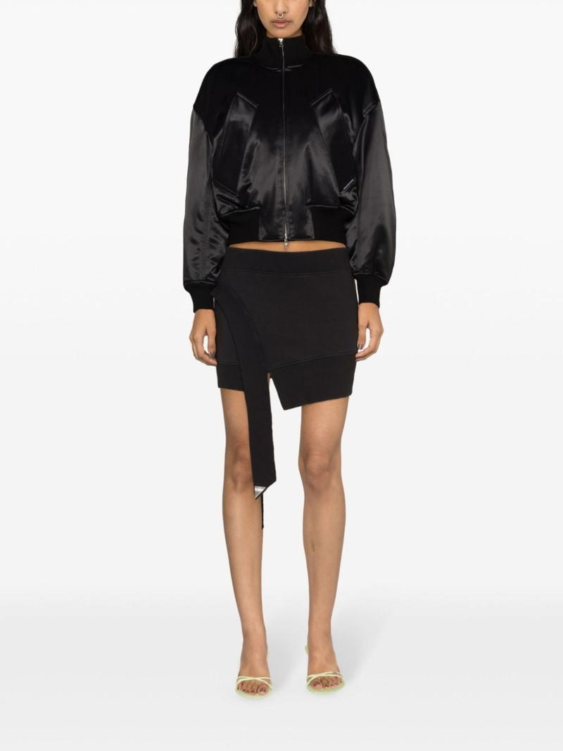 Alexander Wang logo-tag padded bomber jacket outlook