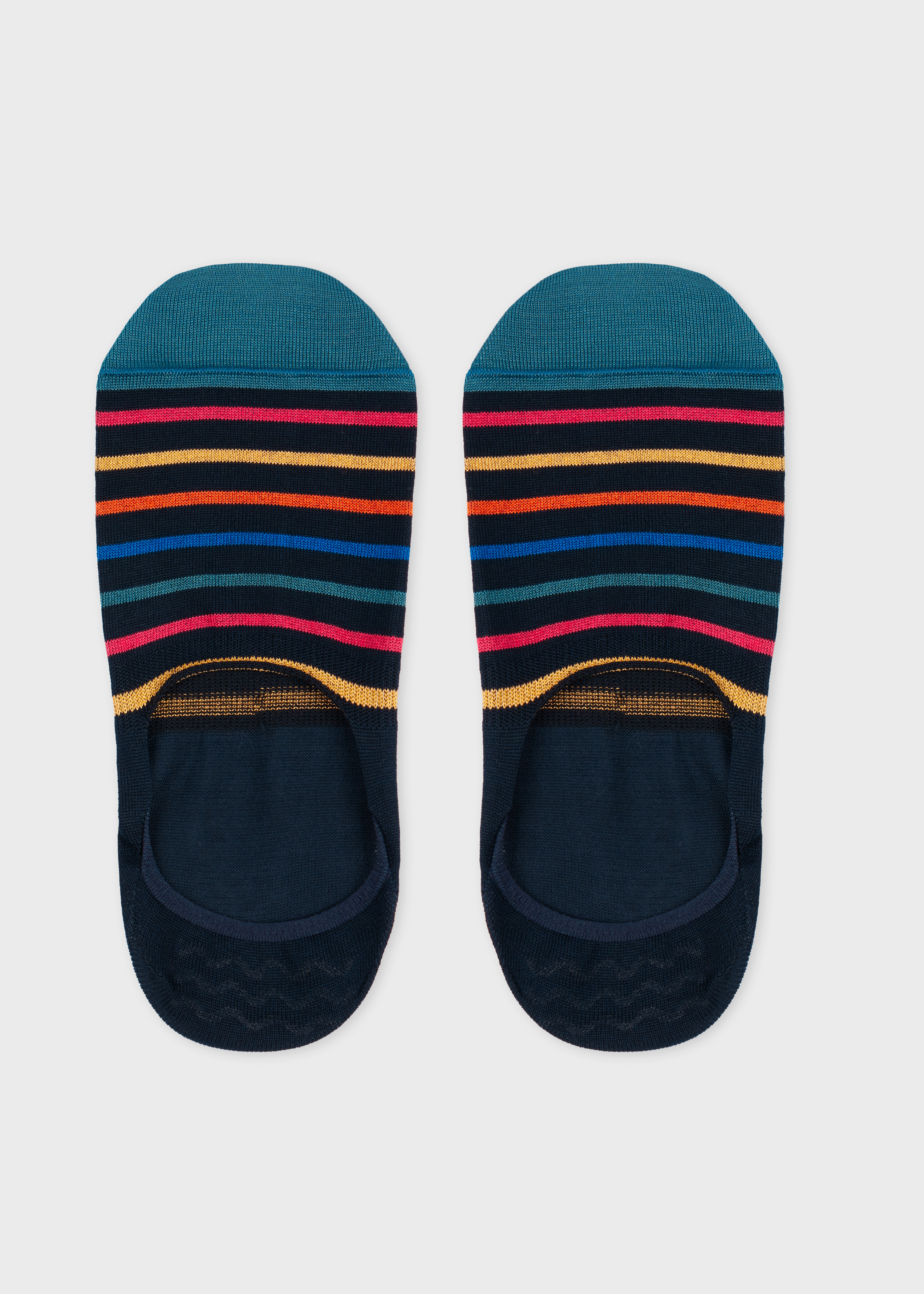 Multicolour Stripe Loafer Socks Three Pack - 4