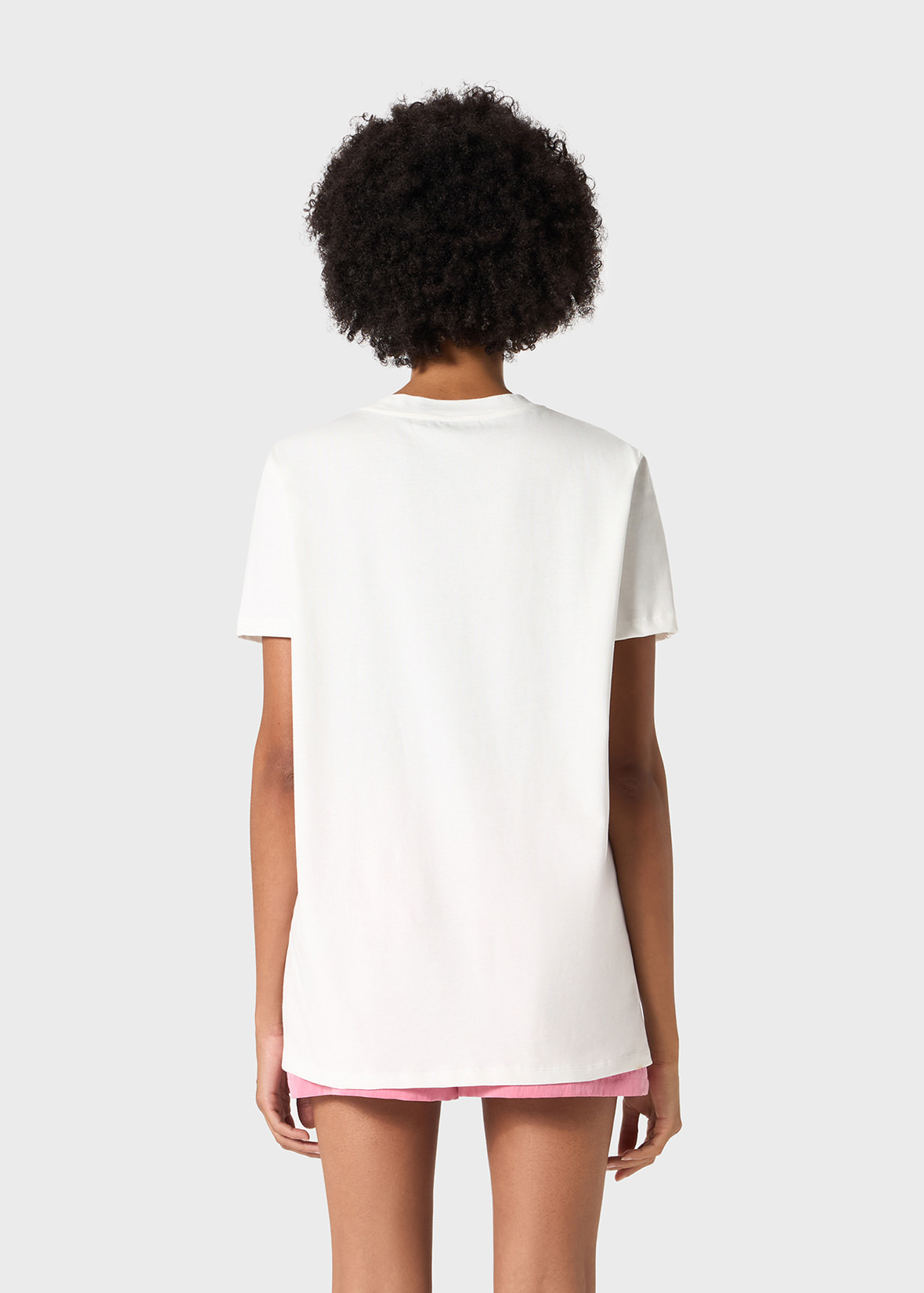 T-SHIRT WITH BLUMARINE RHINESTONE EMBROIDERY AND ROSES - 4