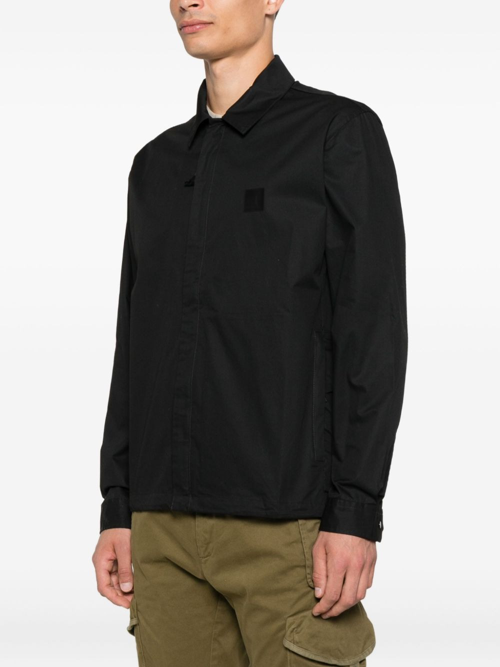 logo-detail cotton jacket - 3