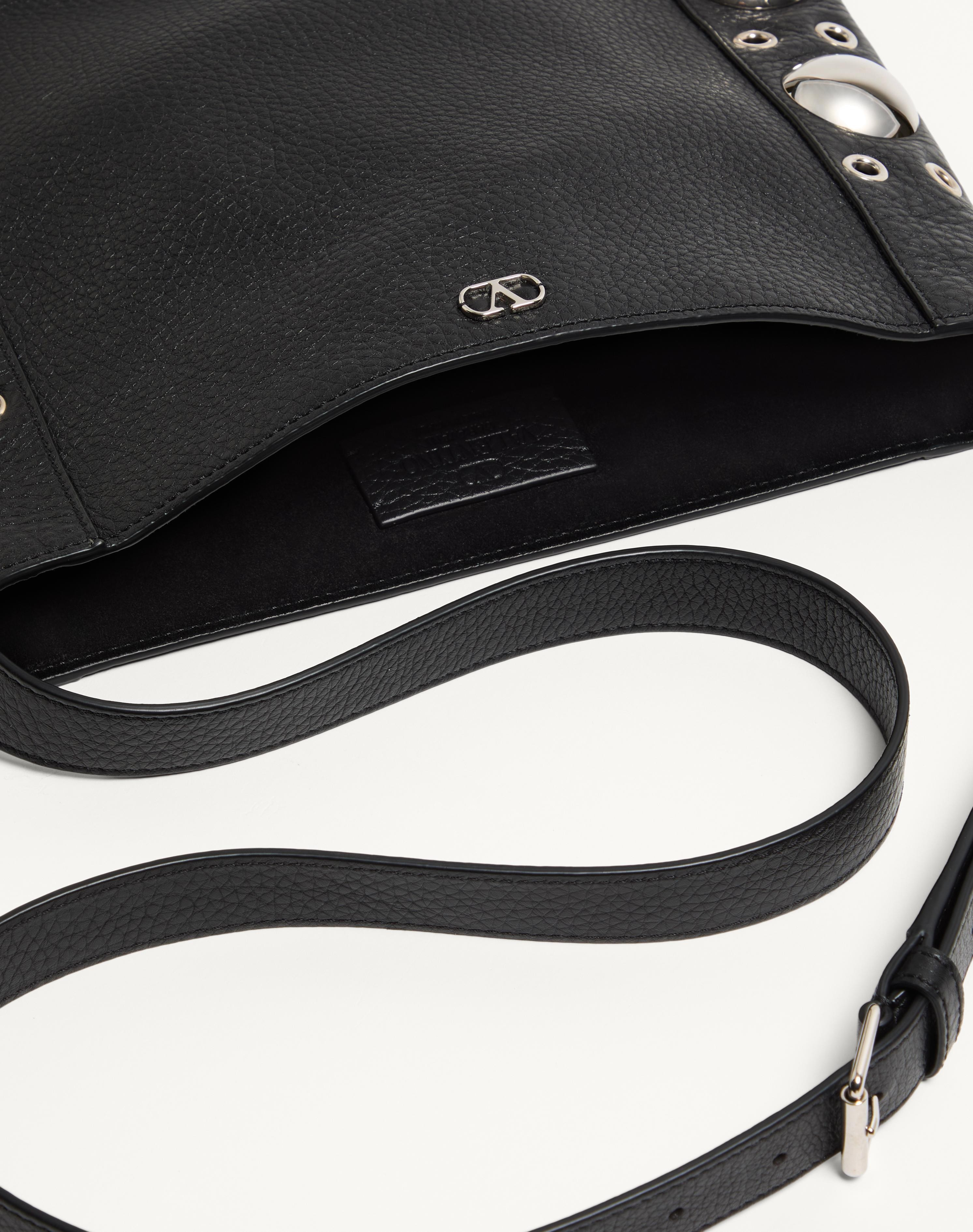 VALENTINO GARAVANI NELLCÔTE SHOULDER BAG IN GRAINY CALFSKIN WITH FRINGES - 6