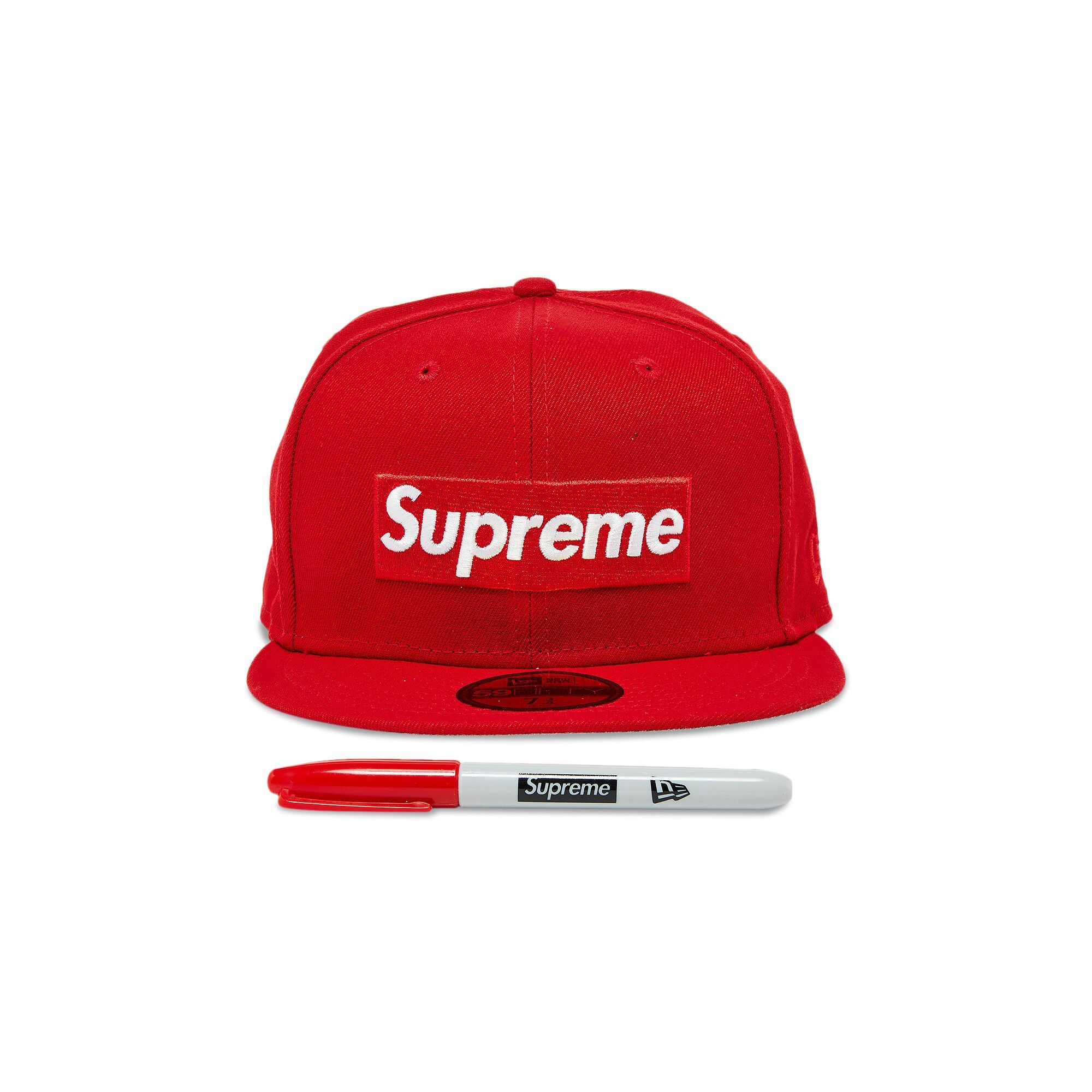 Supreme Sharpie Box Logo New Era 'Red' - 1