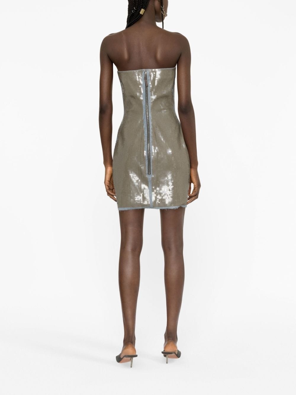 sequin-embellished bandeau dress - 4