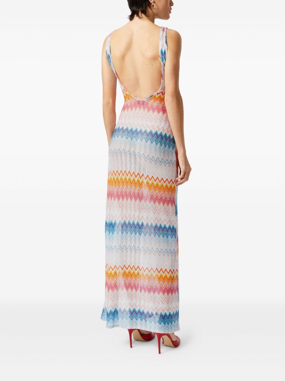 zigzag-pattern dress - 3