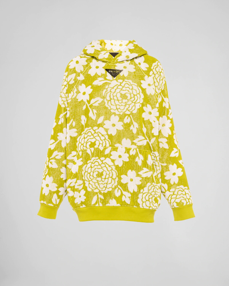 Jacquard terrycloth hoodie - 1