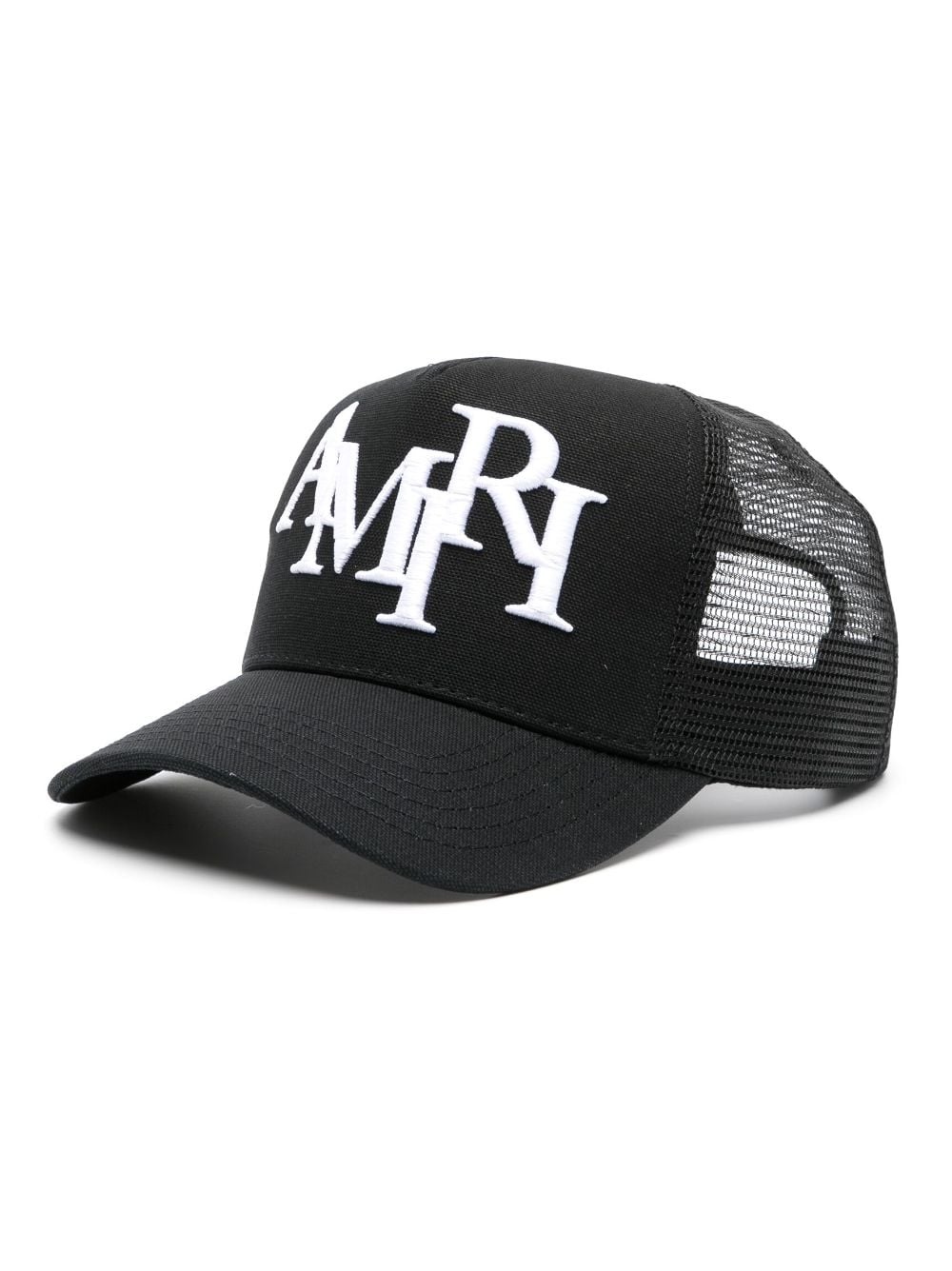 logo-embroidered panelled cap - 1