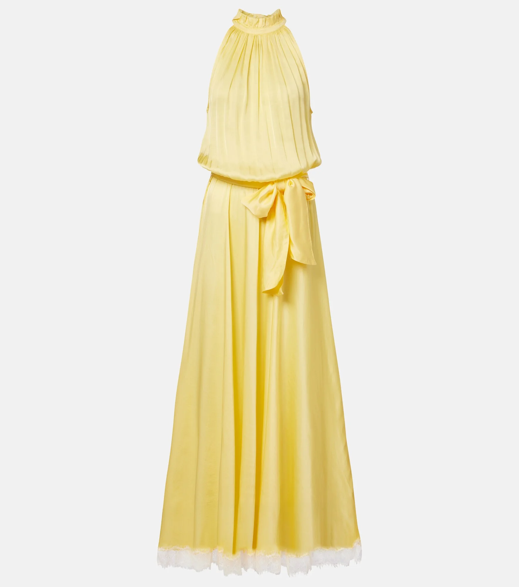 Nina halterneck satin maxi dress - 1
