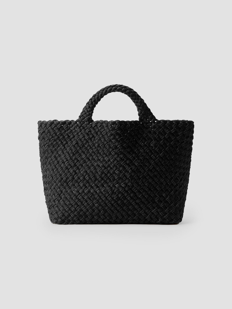 Women's St. Barths Medium Double Weave Tote Bag - Jet 1