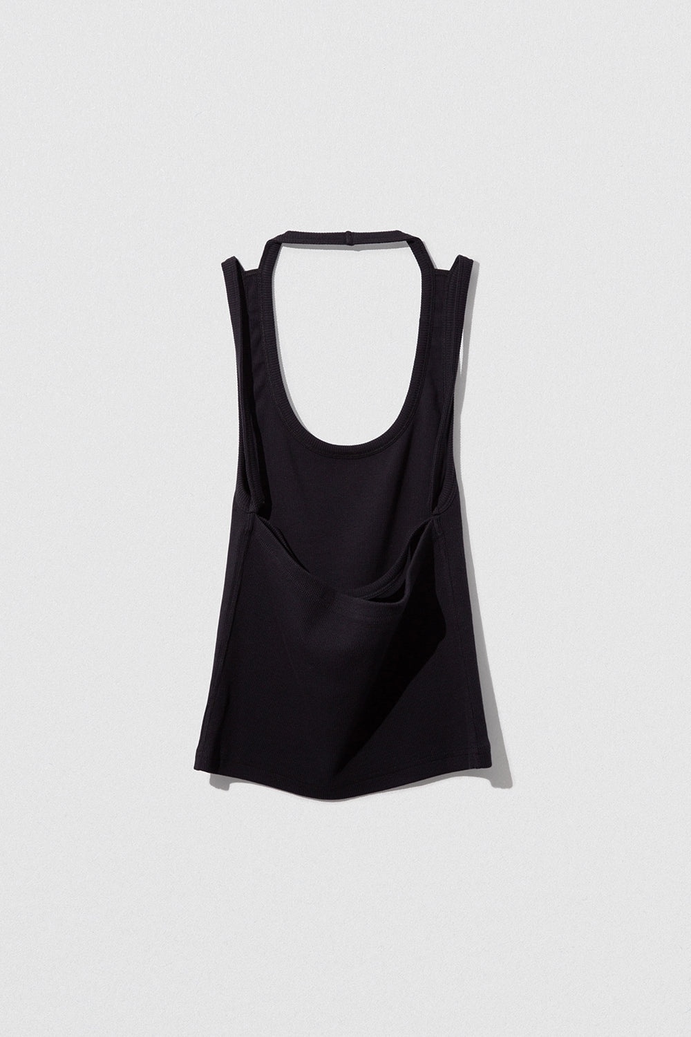 BLANK TANK TOP BLACK COTTON RIB - 4