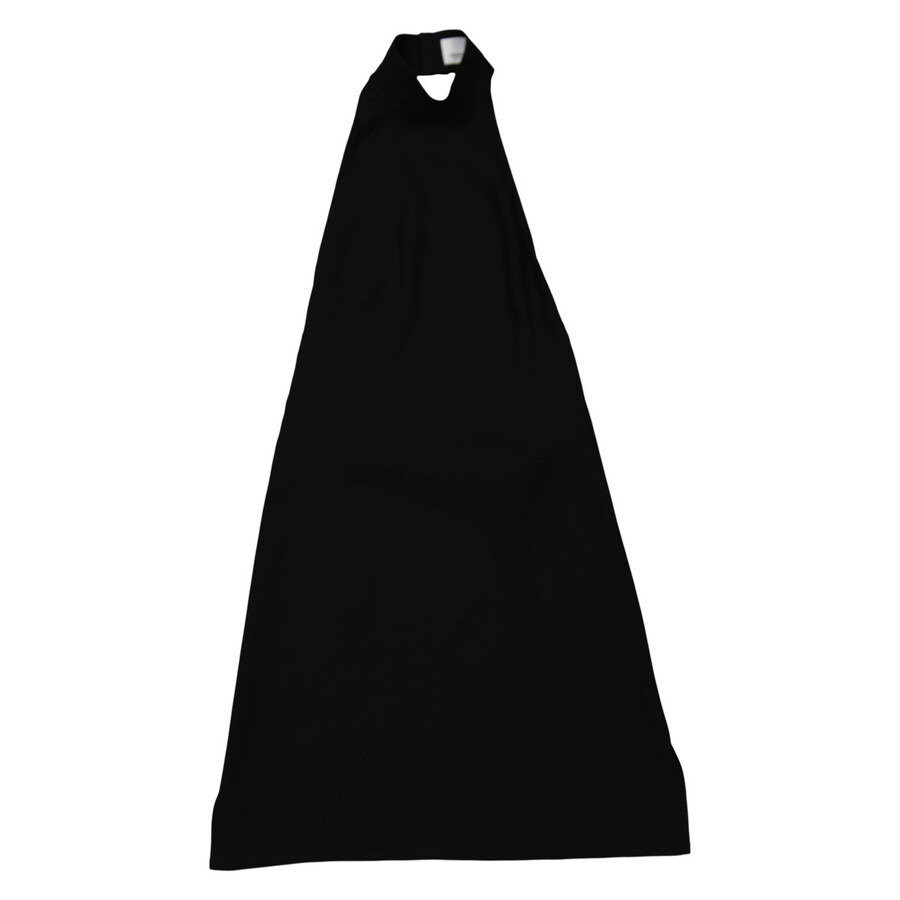 Burberry Ladies Black Silk Bib Funnel-Neck Sleeveless Dress - 2