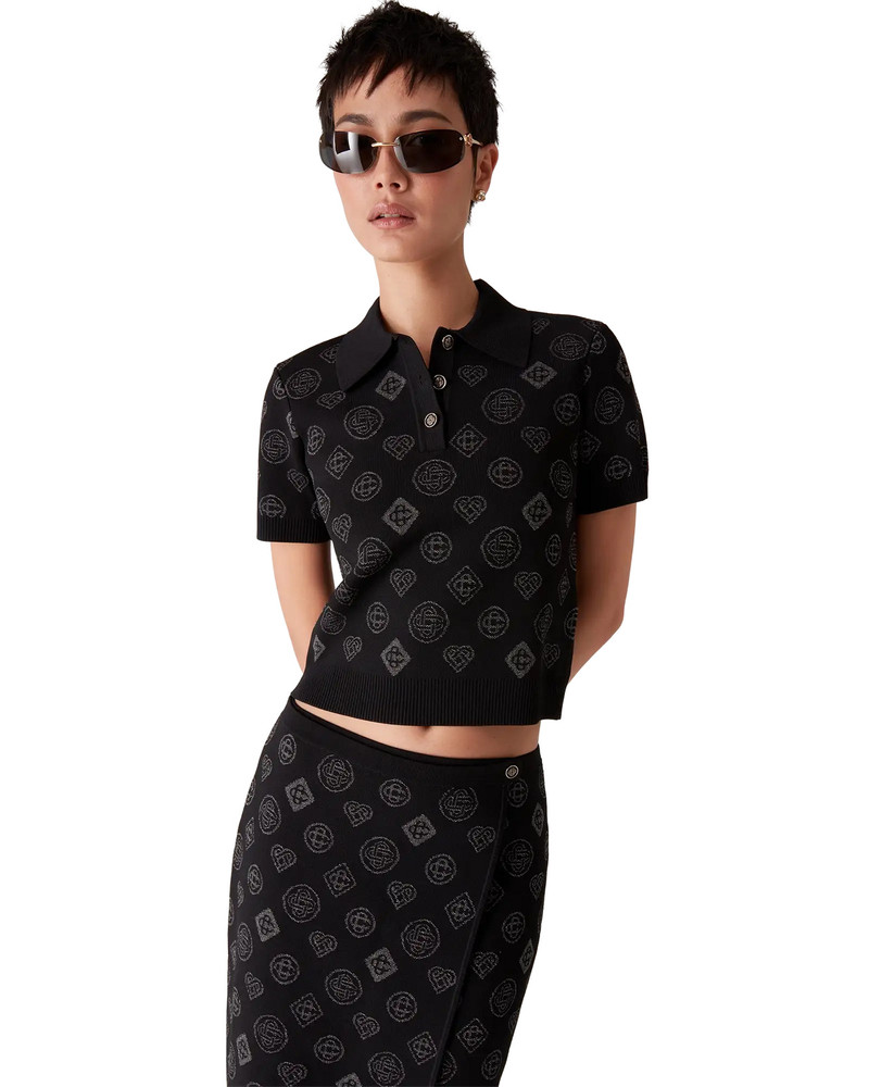 CASABLANCA Monogram Jacquard Polo | Casablanca Paris outlook