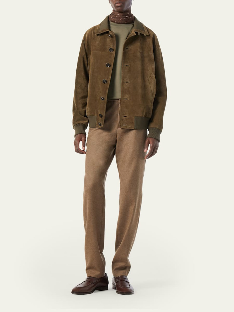 Loro Piana Men's Maremma Suede Bomber Jacket outlook