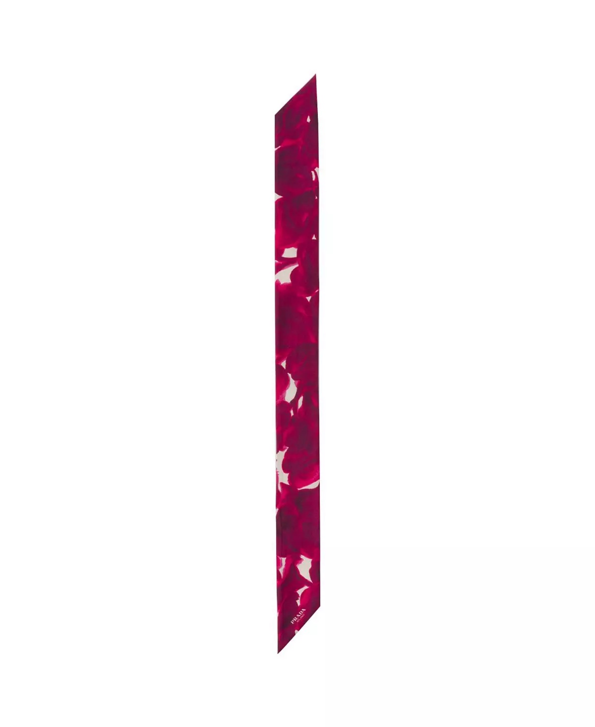 Printed Silk Shantung Skinny Scarf - 3