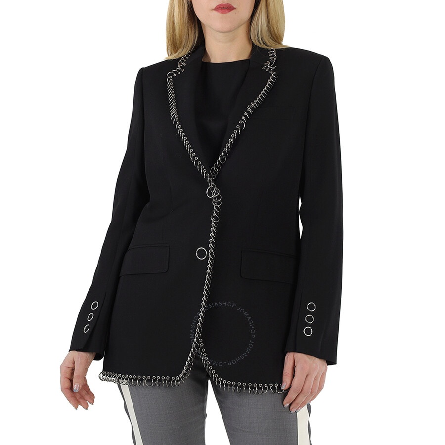 Burberry Black Sidon Ring-pierced Boxy Blazer - 3
