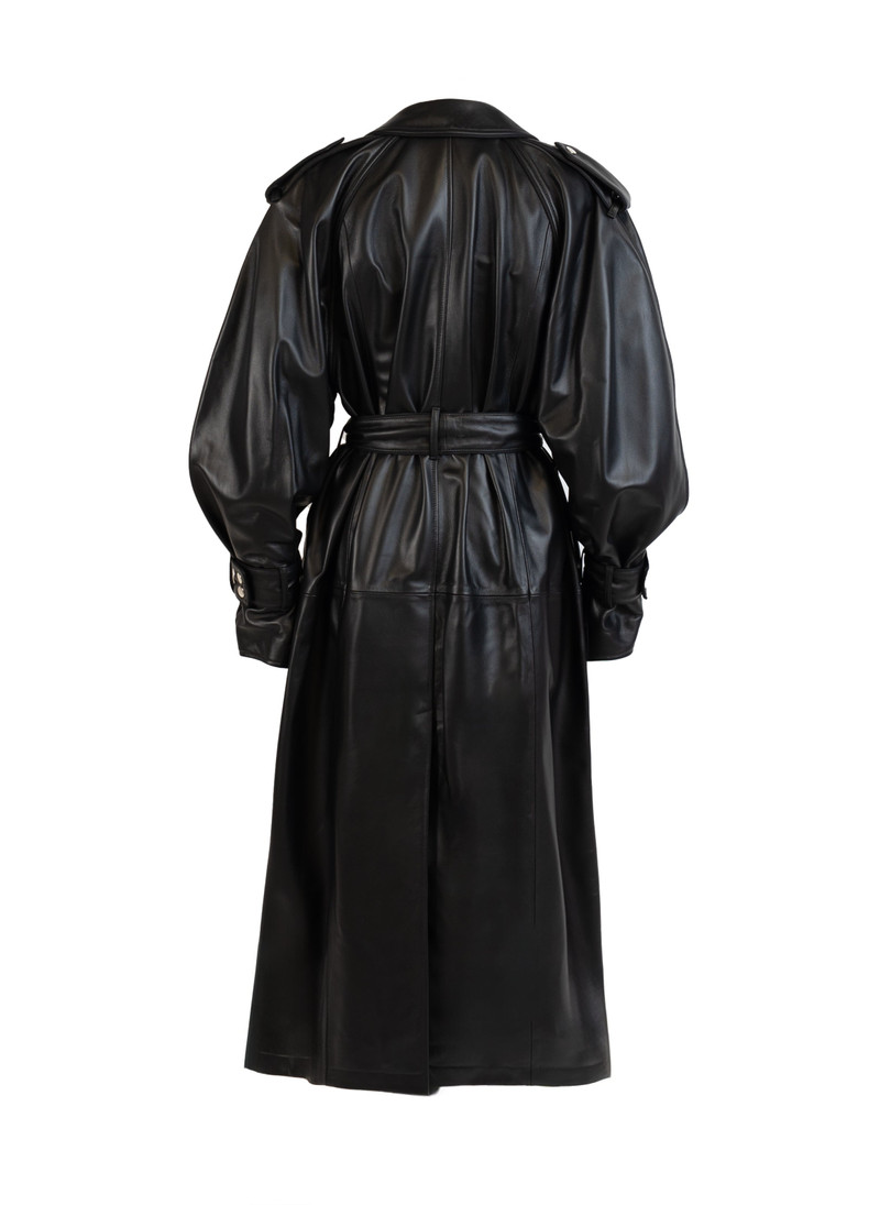 Elleme Leather Trench Coat Black outlook