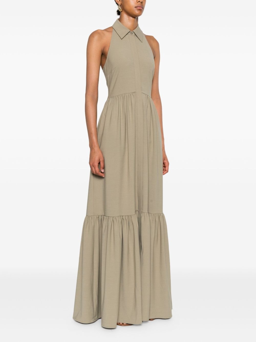belted halterneck dress - 3