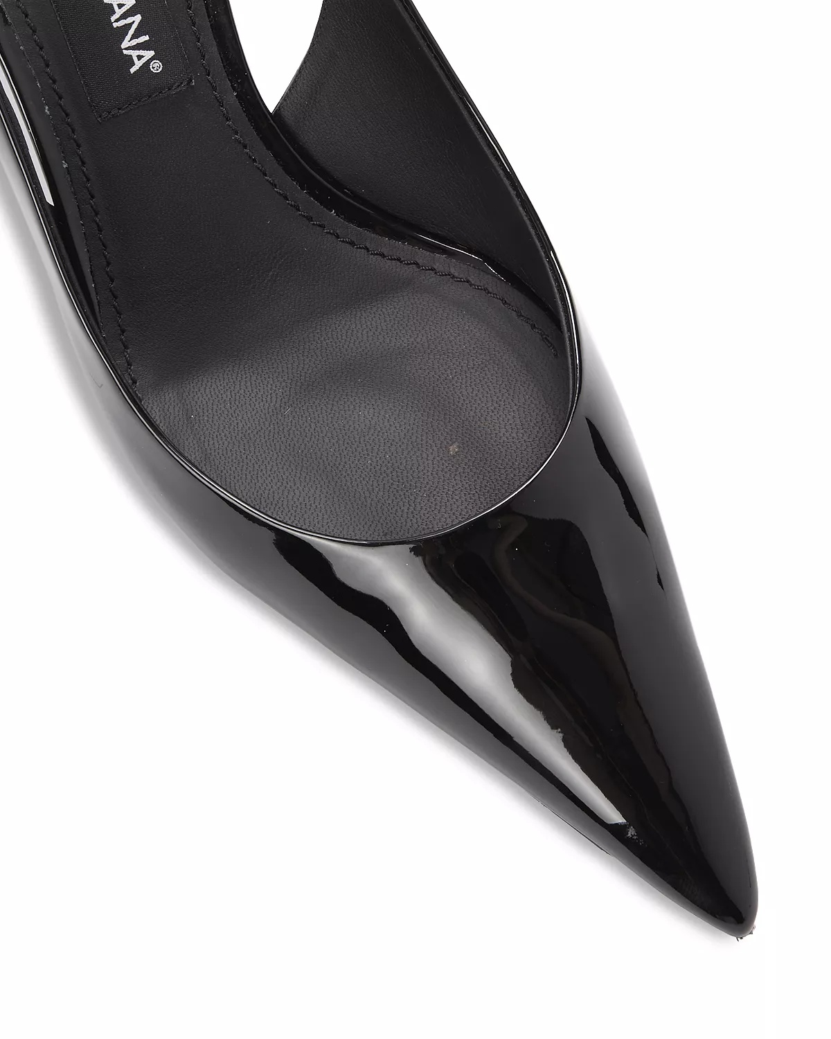 Women's Glossy Pointed Toe Slingback Pumps - 6