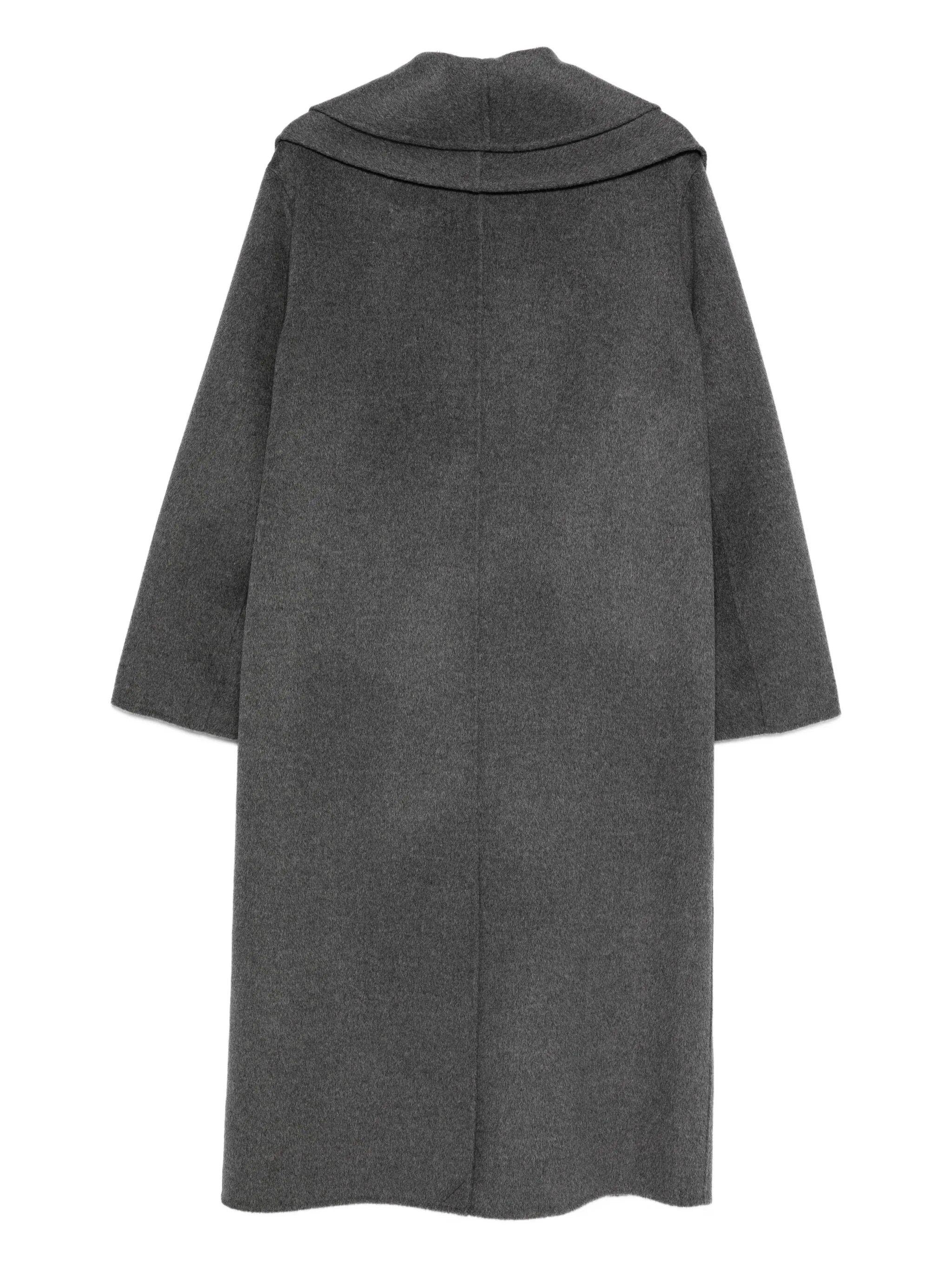 double-layered scarf coat - 2
