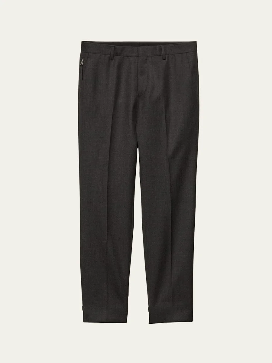 Men's Wool Gabardine Tapered Pants - 1