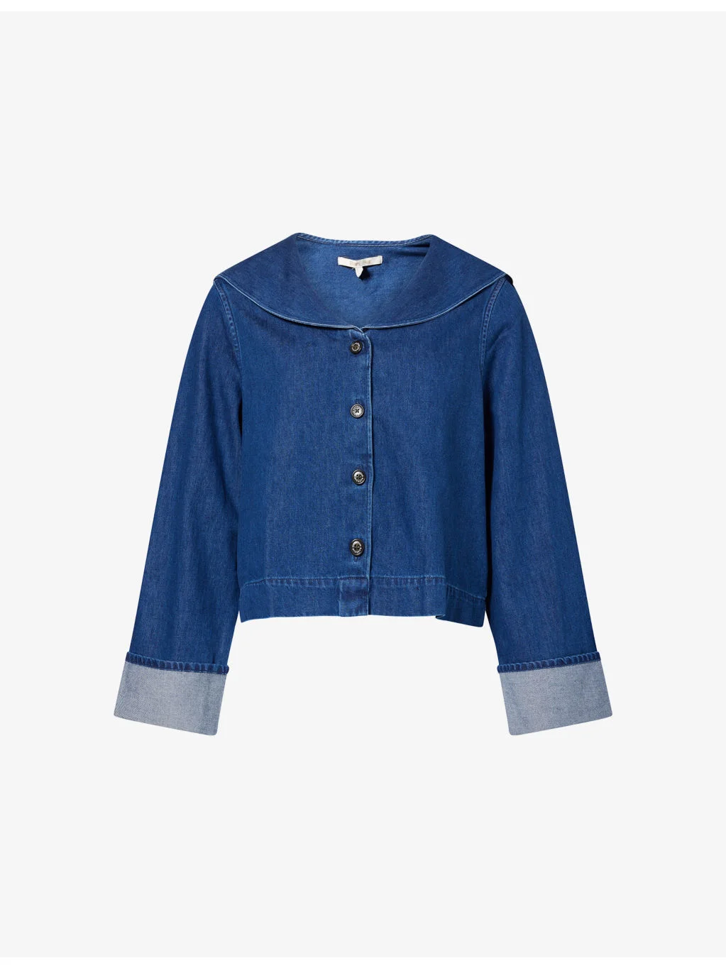 Dartmoor Sailor-Collar Denim Top - 1
